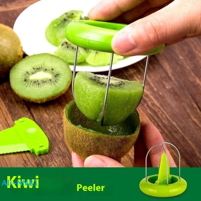 Kiwi Cutter & Peeler – Stainless Steel Fruit Slicer with Lemon Peeling Tool & Salad Maker