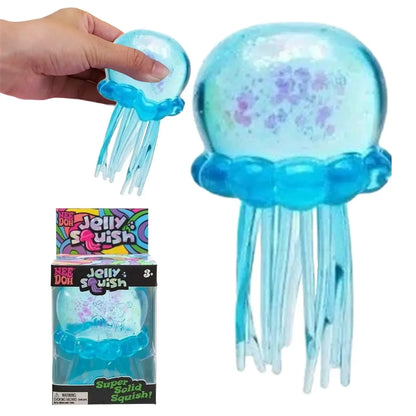 Needoh Fuzz Ball Jellyfish Squishy Blind Box — Stress Relief Sensory Toy