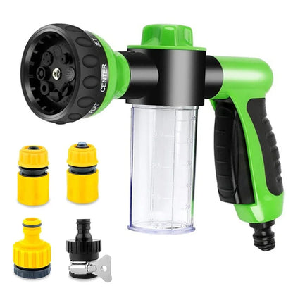 8-in-1 High Pressure Pet Shower Sprayer with Foam – Dog Bath & Garden Hose Nozzle