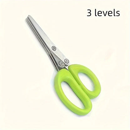 5-Blade Herb Scissors — Multi-Layer Stainless Steel Kitchen Shears