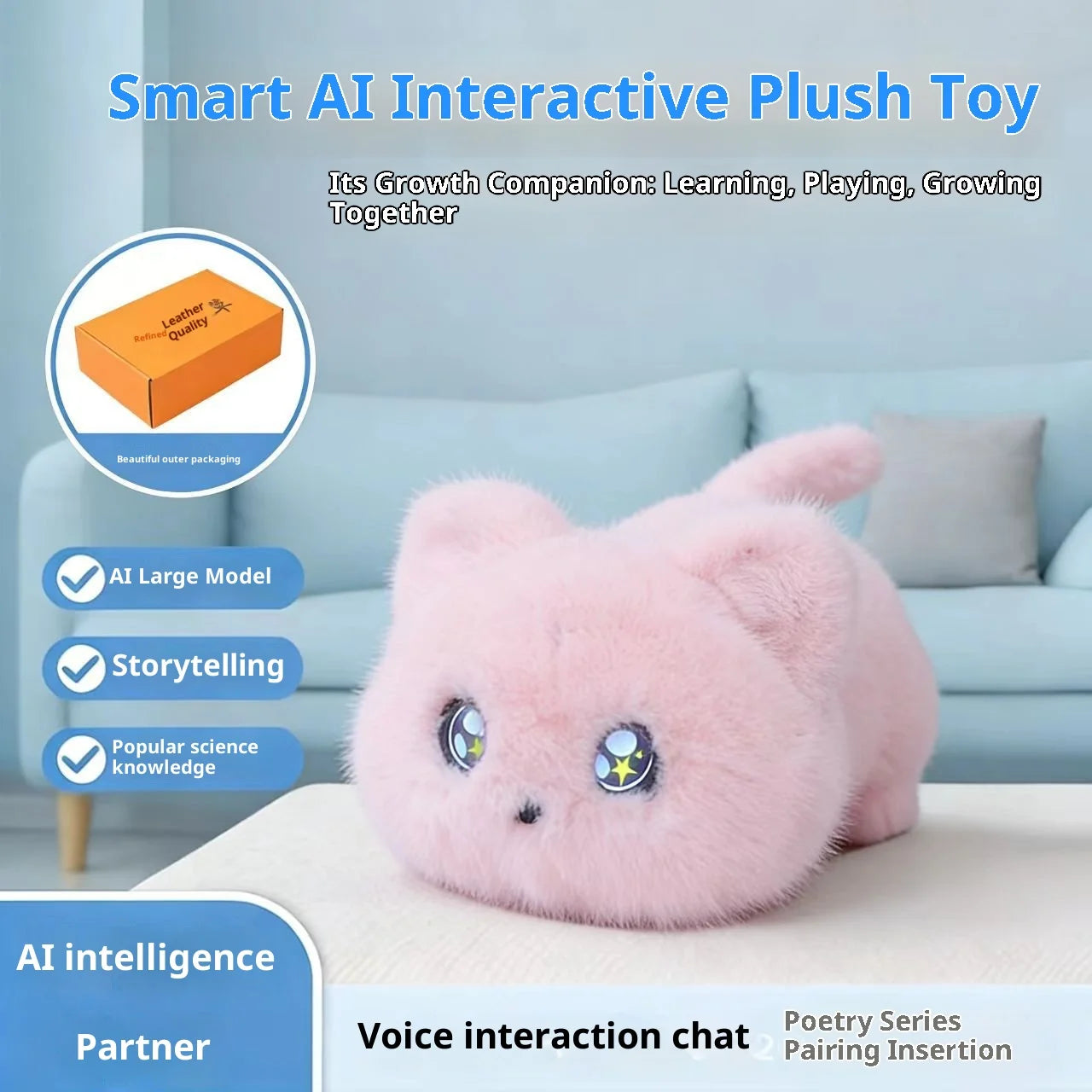 Intelligent Ai Talking Plush Toy In Stock Cute Stuffed Doll Interactive Desk Companion Soft Stuffed Animal Best Friend Gift
