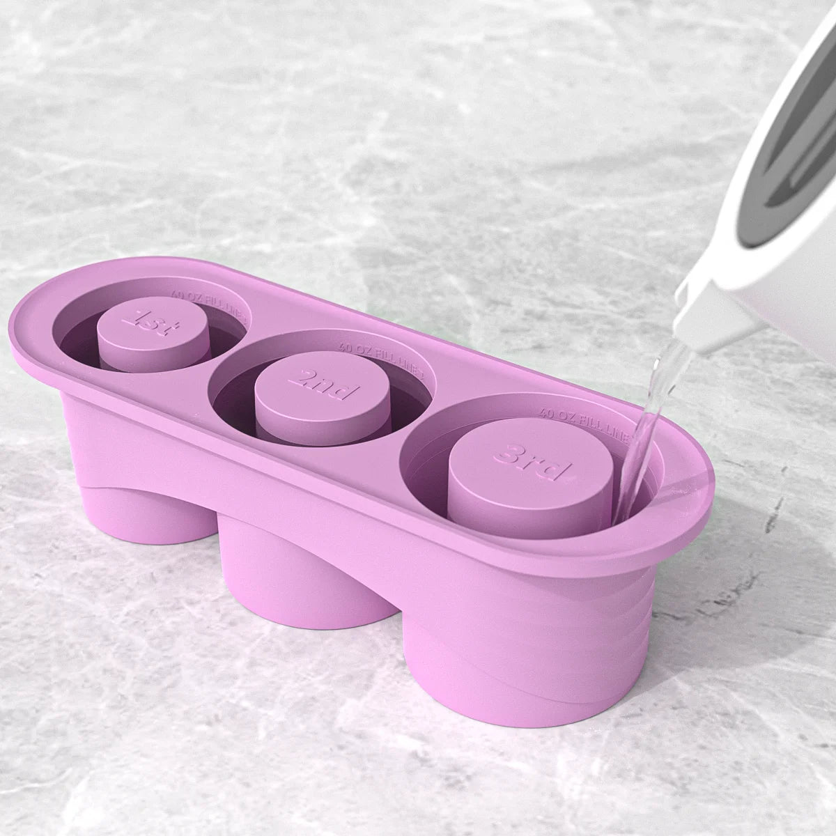 Cylinder Ice Cube Tray for Stanley Cup – Silicone Mold with Lid & Stanley Accessories