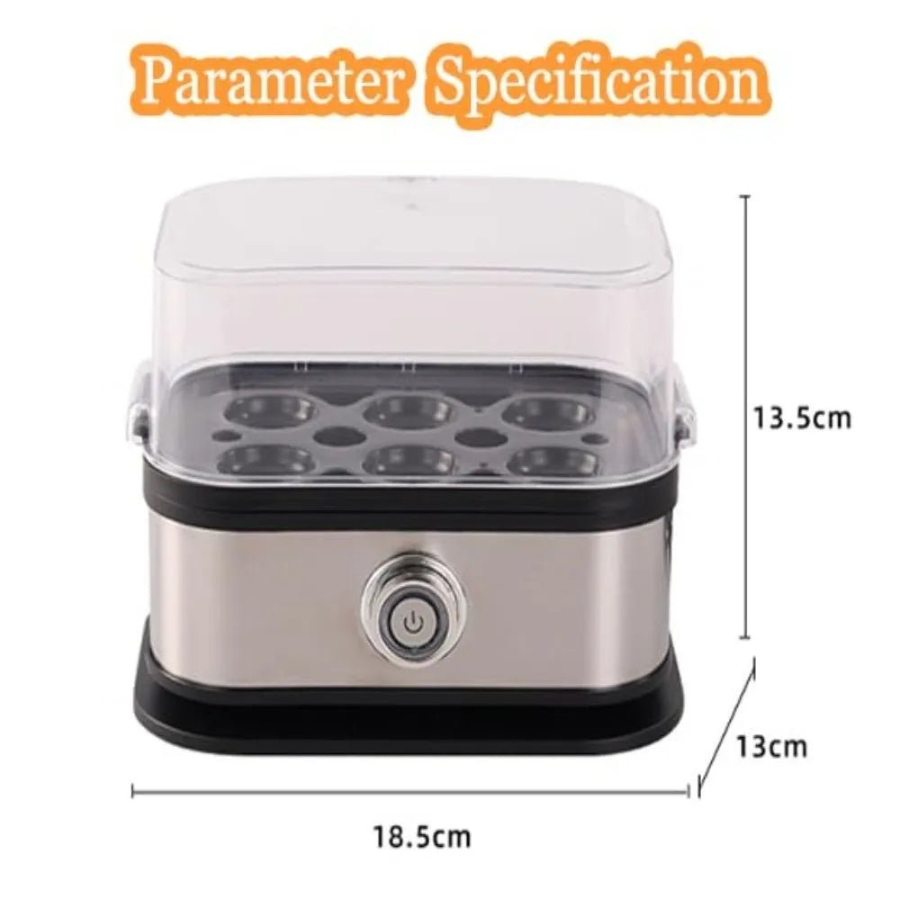 200W Smart Egg Cooker – 6-Egg Capacity with Auto Shut-Off & Stainless Steel