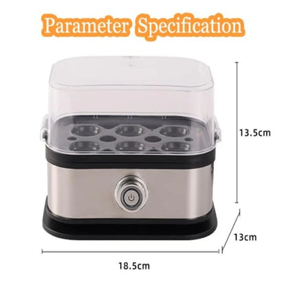200W Smart Egg Cooker – 6-Egg Capacity with Auto Shut-Off & Stainless Steel