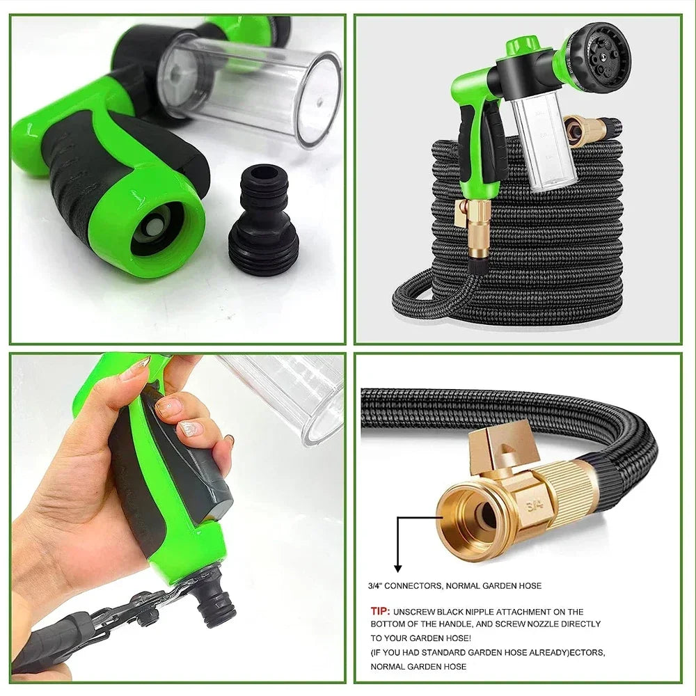 8-in-1 High Pressure Pet Shower Sprayer with Foam – Dog Bath & Garden Hose Nozzle