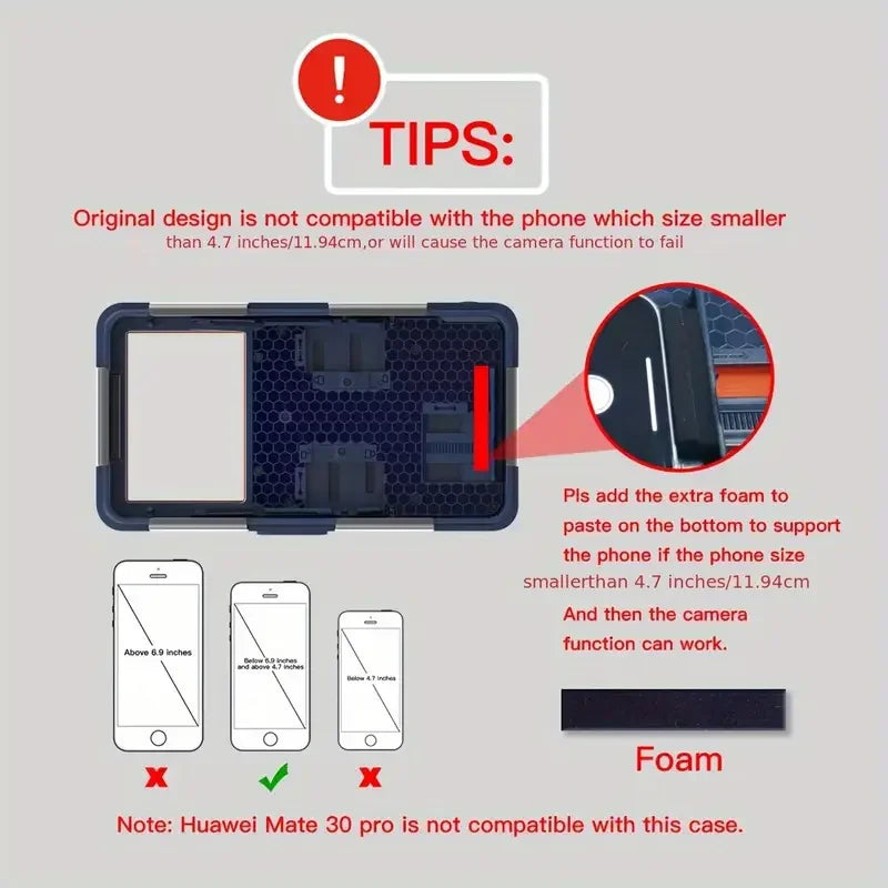 IP68 Waterproof Phone Case 15m/50ft – Universal 6.9" | Diving & Underwater Photography
