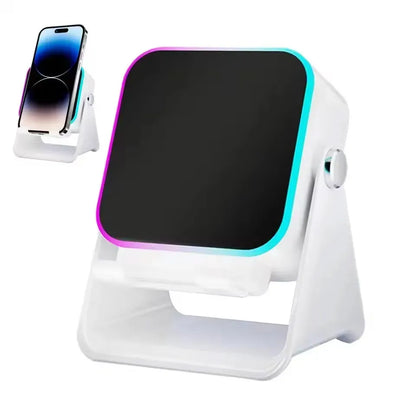 5-in-1 Wireless Induction Speaker & Phone Holder – RGB Lights & HIFI Surround Sound