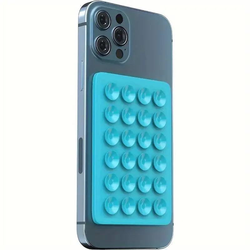 Silicone Suction Phone Holder Mat – Anti-Slip Wall Mount & Desk Stand | No-Drill Phone Grip