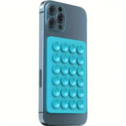 Silicone Suction Phone Holder Mat – Anti-Slip Wall Mount & Desk Stand | No-Drill Phone Grip