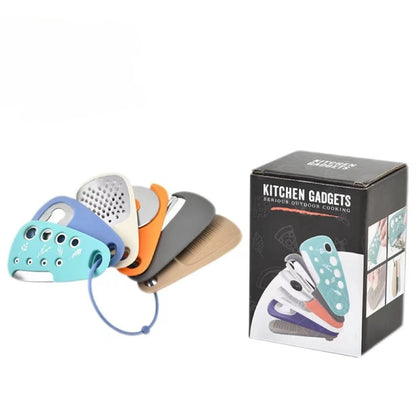 Kitchen Gadget Set – 6-Piece Pizza Knife, Vanilla Cutter, Bottle Opener, Shredder & Garlic Grinder