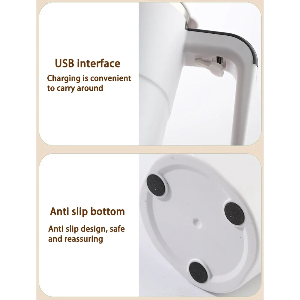 380ML Electric Self Stirring Mug Rechargeable Stainless Steel Automatic Mixing Cup with Magnetic Spinner for Coffee Milk Tea