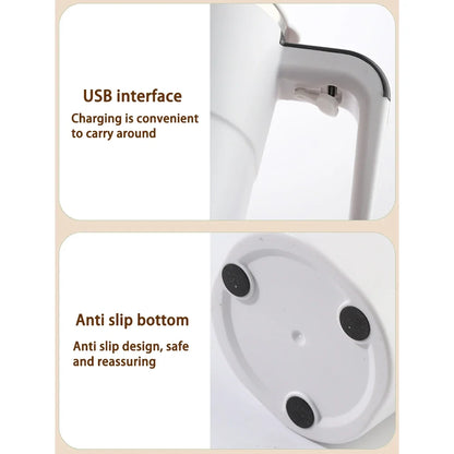 380ML Electric Self Stirring Mug Rechargeable Stainless Steel Automatic Mixing Cup with Magnetic Spinner for Coffee Milk Tea