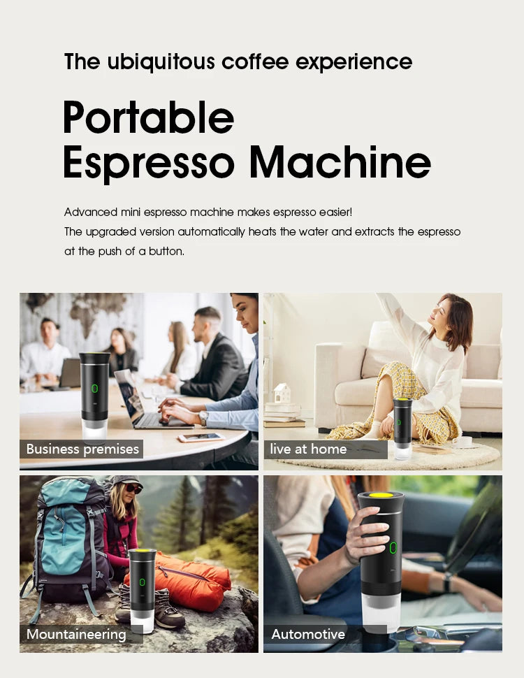 Portable Espresso Coffee Machine – Car, Home & Camping