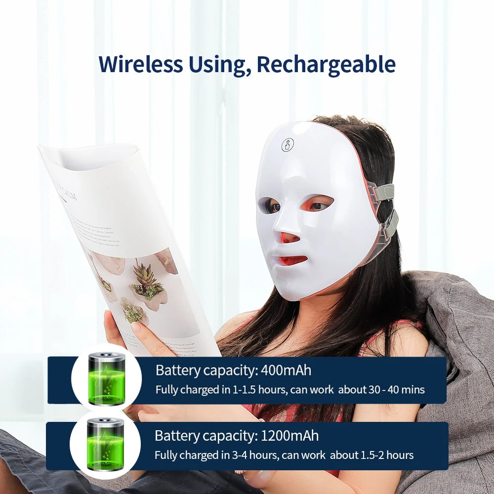 7-Color LED Photon Therapy Face Mask