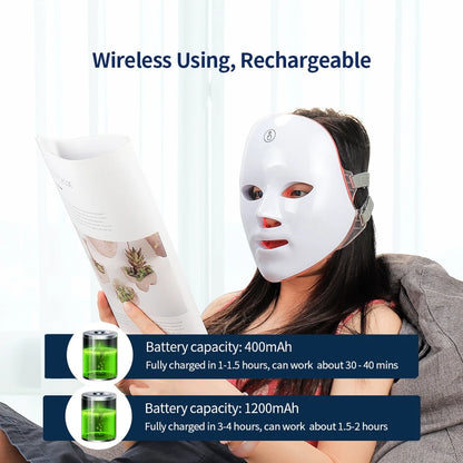 7-Color LED Photon Therapy Face Mask