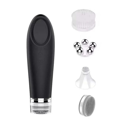 4-in-1 Electric Facial Cleansing Brush | Blackhead Remover, Exfoliator & Skin Massager