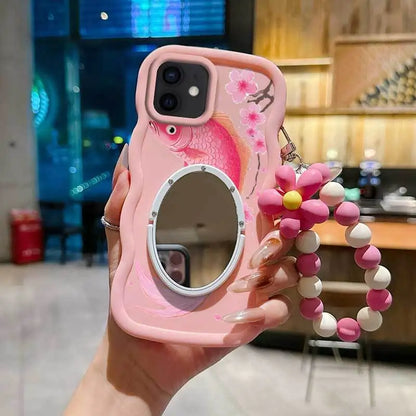 3-in-1 Floral Petals Phone Case Bundle – Case + Lanyard + Stand | iPhone 7 to 15