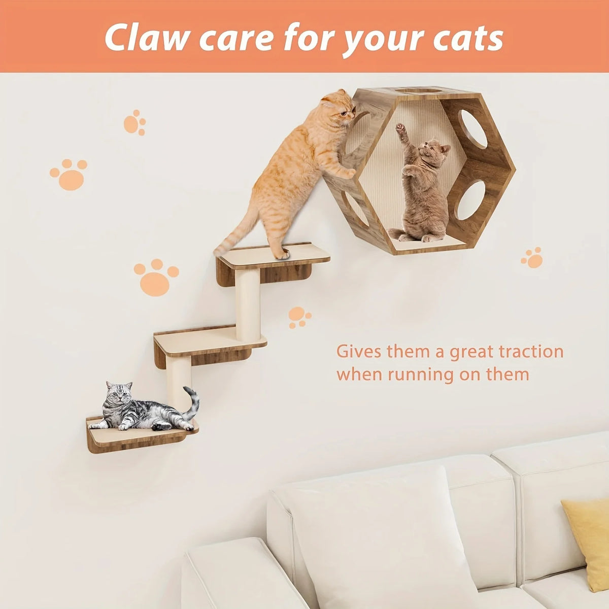 Cat Scratching Mat – Self-Adhesive Furniture Protector for Healthy Claws (30x100CM)