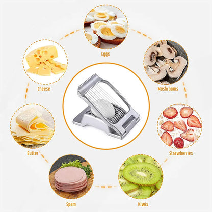Heavy Duty Aluminium Egg Slicer — Multi-Use Fruit & Egg Dicer