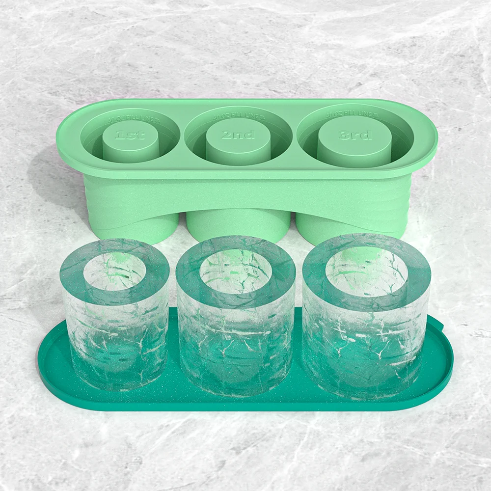 Cylinder Ice Cube Tray for Stanley Cup – Silicone Mold with Lid & Stanley Accessories