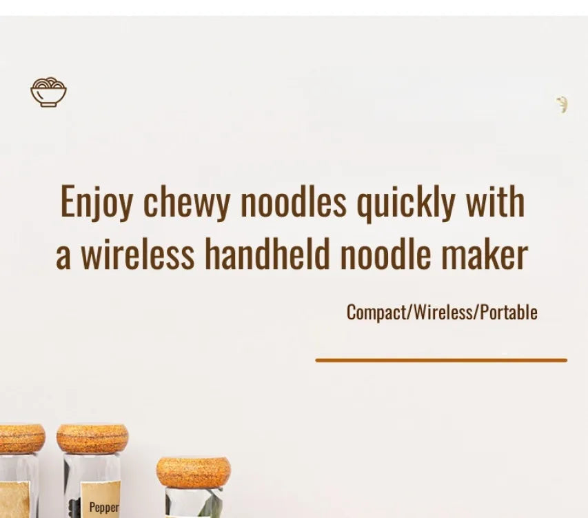 Electric Cordless Noodle Maker – 5 Shapes | Portable Handheld Press