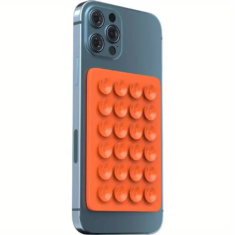 Silicone Suction Phone Holder Mat – Anti-Slip Wall Mount & Desk Stand | No-Drill Phone Grip