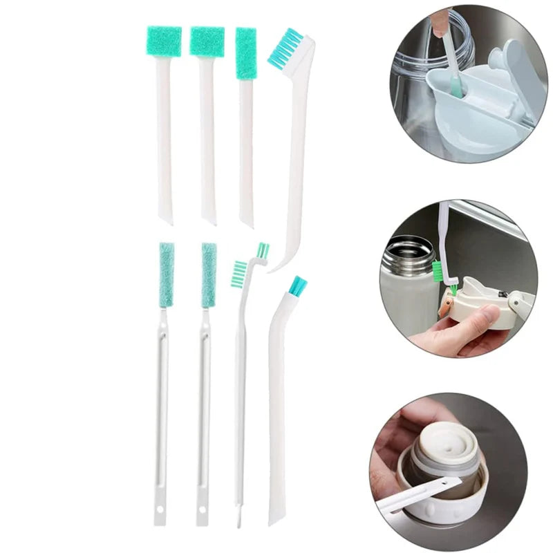 Household Cleaning Brush Set | Bottle, Straw, Window & Crevice Brushes
