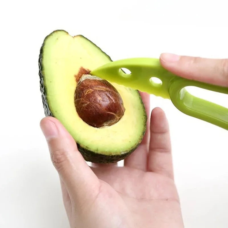 3-in-1 Avocado Slicer, Pitter & Peeler — Food-Grade Plastic Kitchen Tool