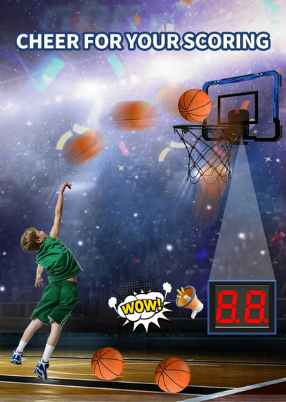 Kids Mini Basketball Hoop Set – Wall Mount with Scoreboard Option