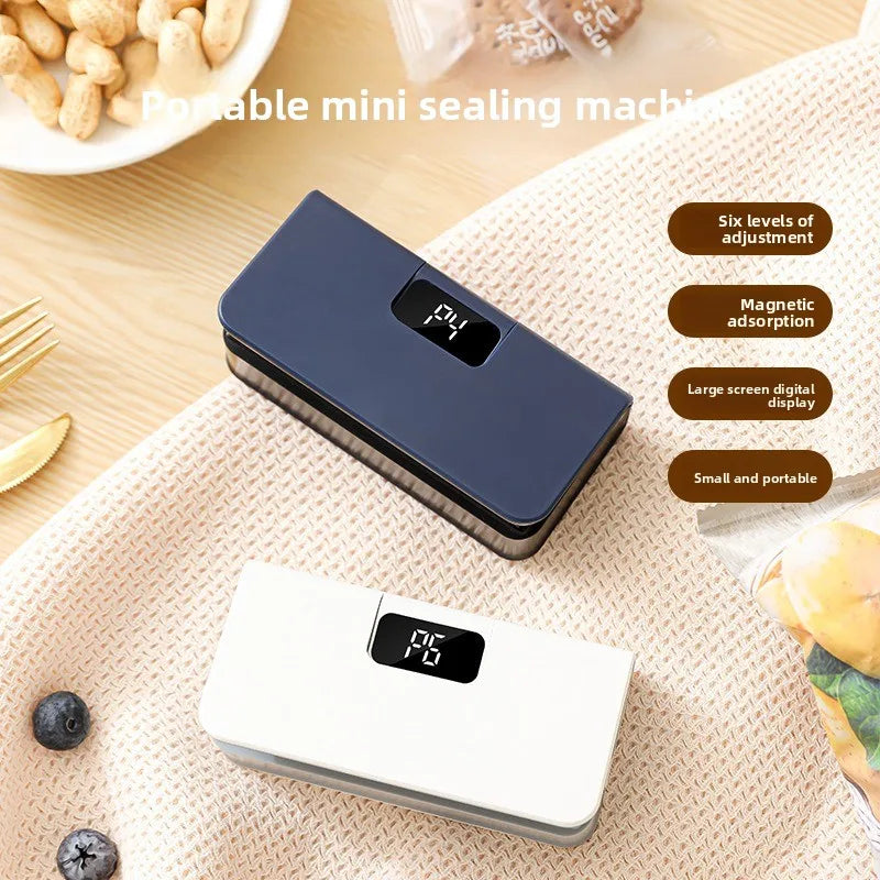 Rechargeable Mini Bag Sealer with Cutter & Magnet