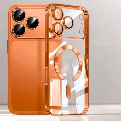 Clear Luxury Plating Magnetic Phone Case – Camera Protection | Soft TPU | iPhone 17 Pro Max, 17 Pro, 17, Air