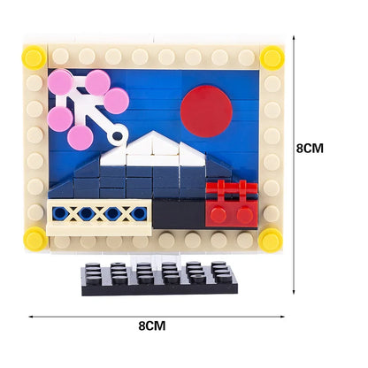 MOC City Series Scene Building Blocks Flower Shop Garden white poplar Men's restroom DIY Kids Toys Park Bench Street Lamp Toys