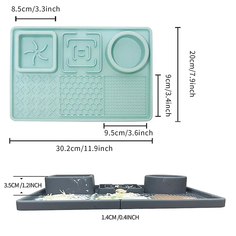 Pet Slow Feeder Bowl with Lick Mat & Suction Cups | Anxiety Relief for Dogs & Cats