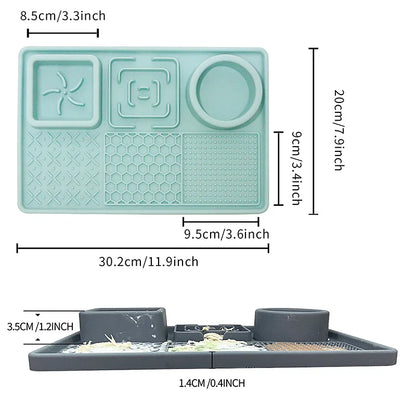 Pet Slow Feeder Bowl with Lick Mat & Suction Cups | Anxiety Relief for Dogs & Cats