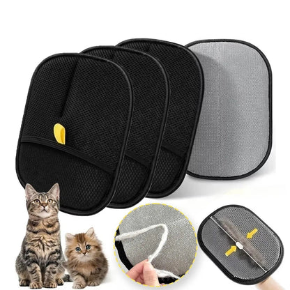 Cat Grooming Gloves – Electrostatic Pet Hair Remover for Sofa, Carpet & Clothes (2pcs)