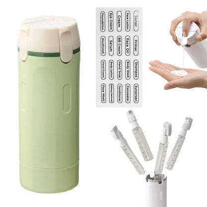 4-in-1 Travel Toiletry Bottles Set | Leak-Proof Refillable Containers