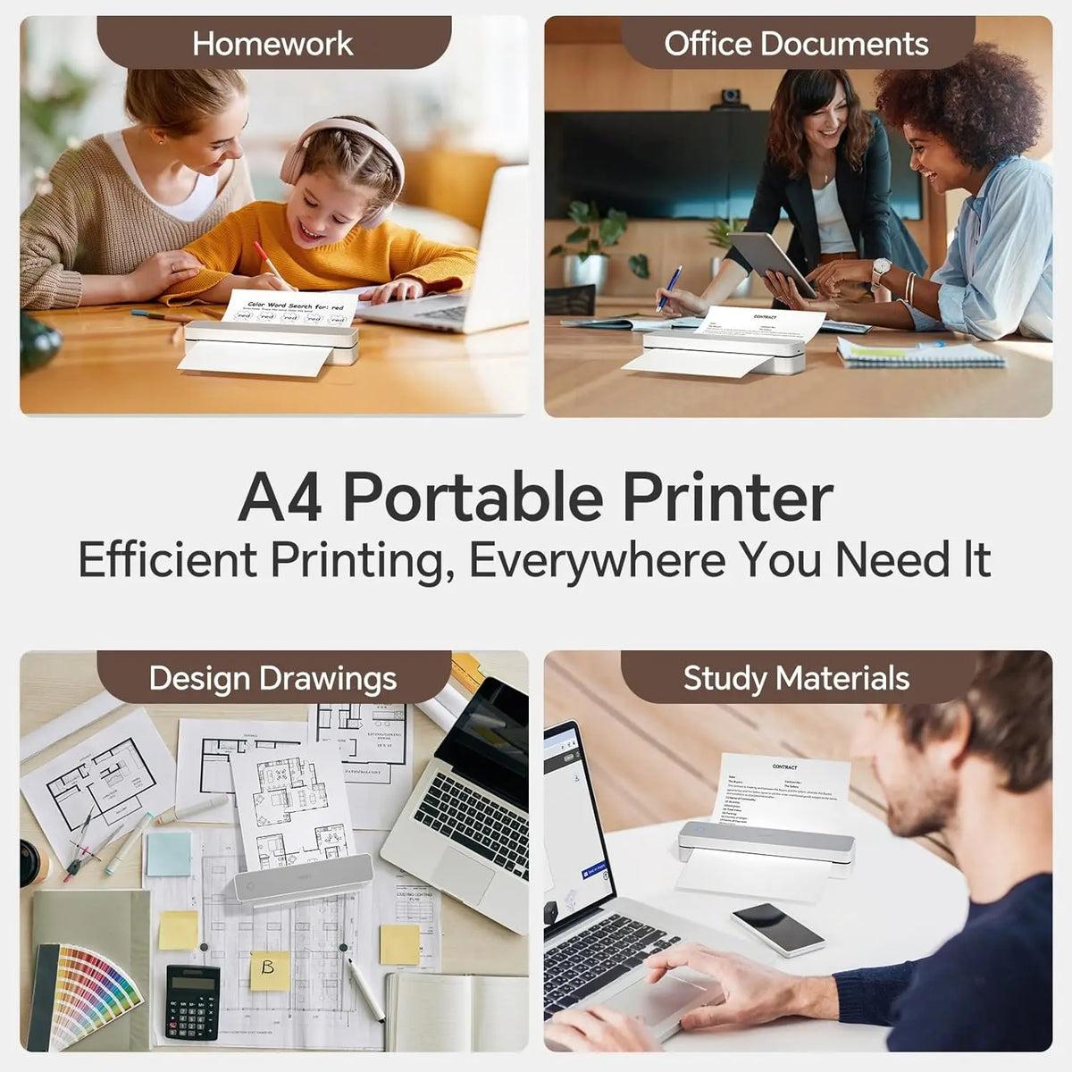 HPRT MT610 Mini Thermal Printer – Wireless A4 Document Printer