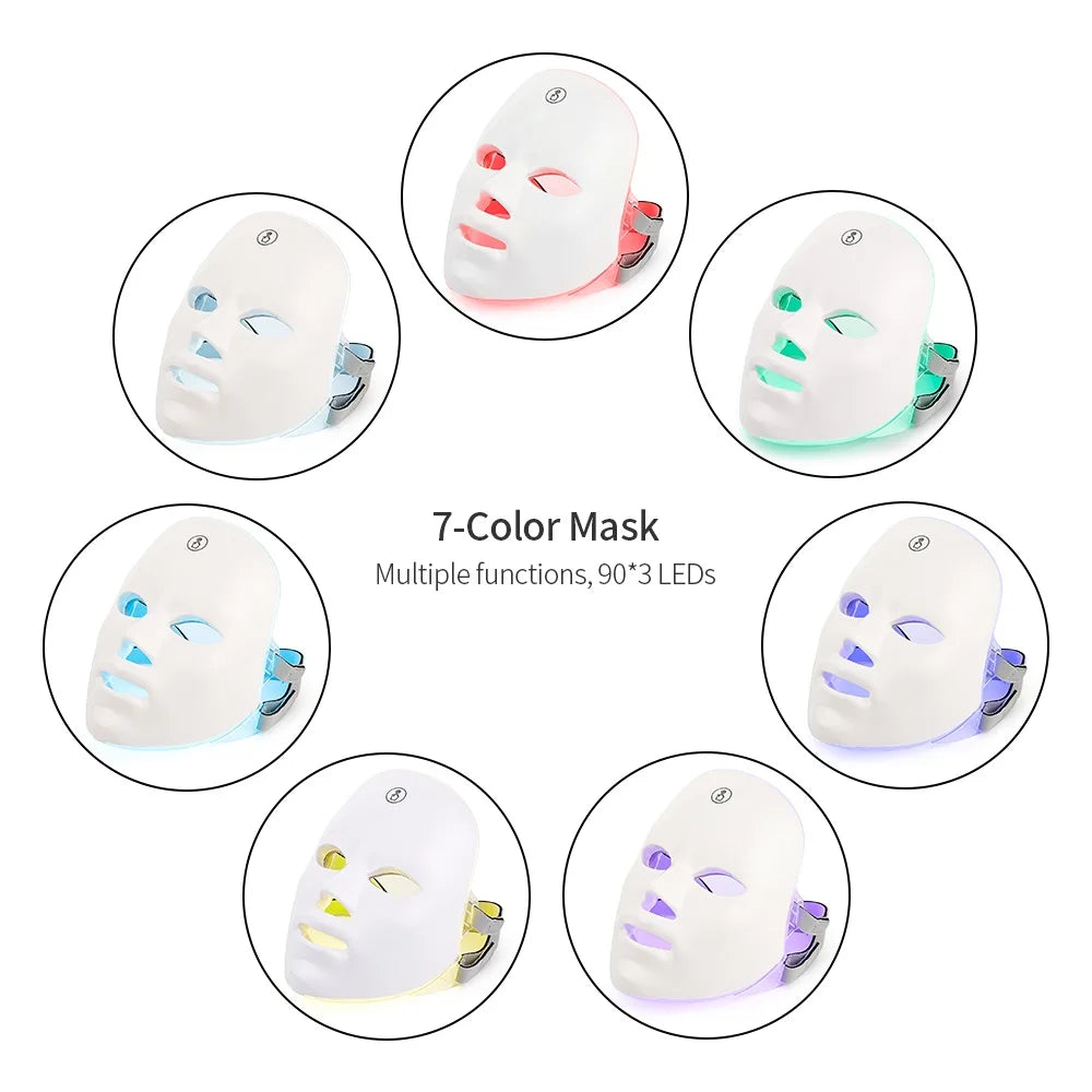 7-Color LED Photon Therapy Face Mask