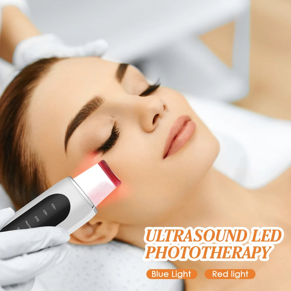 5-in-1 Ultrasonic Skin Scrubber & LED Facial Cleansing Device