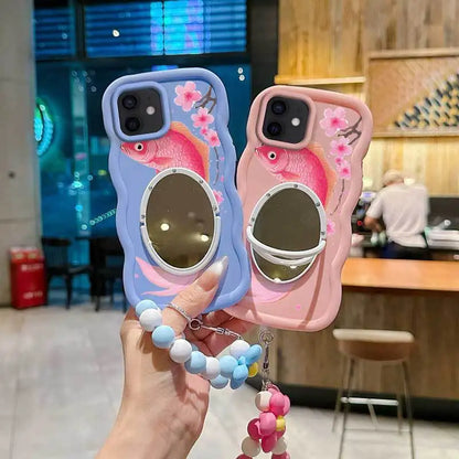 3-in-1 Floral Petals Phone Case Bundle – Case + Lanyard + Stand | iPhone 7 to 15