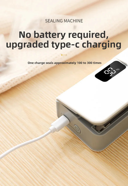 Rechargeable Mini Bag Sealer with Cutter & Magnet