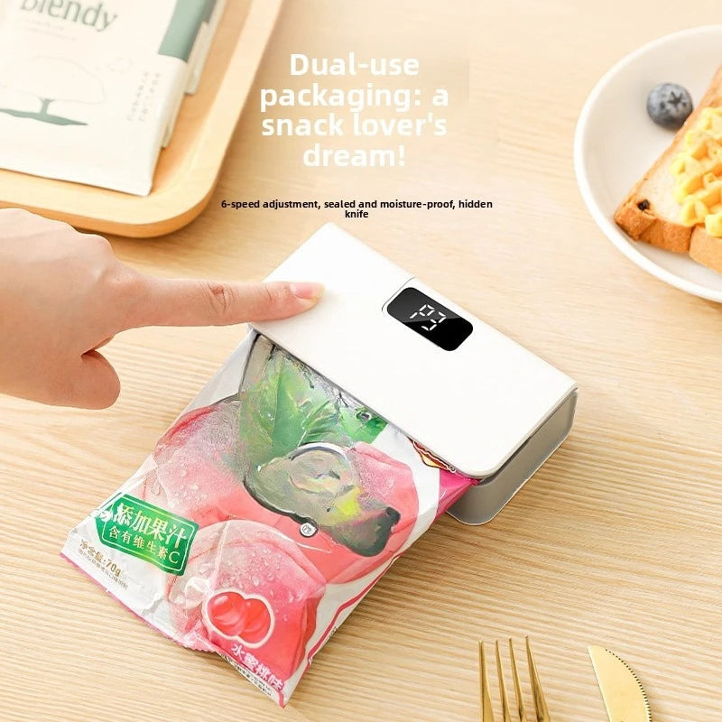 Rechargeable Mini Bag Sealer with Cutter & Magnet