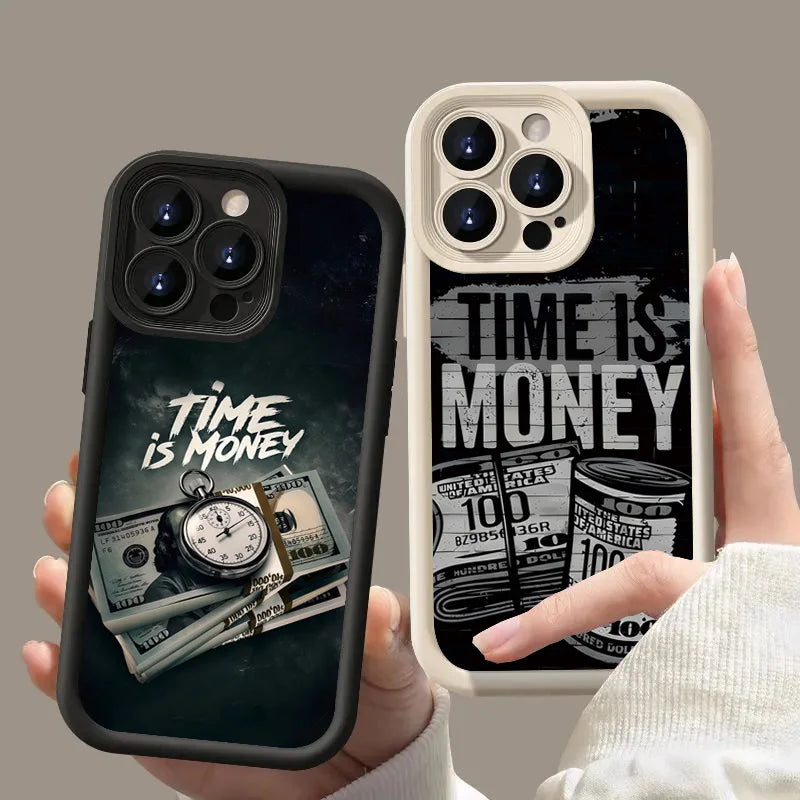 Time is Money Phone Case – Compatible with iPhone 17, 16, 15, 14, 13, 12, 11 Series