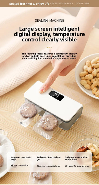 Rechargeable Mini Bag Sealer with Cutter & Magnet
