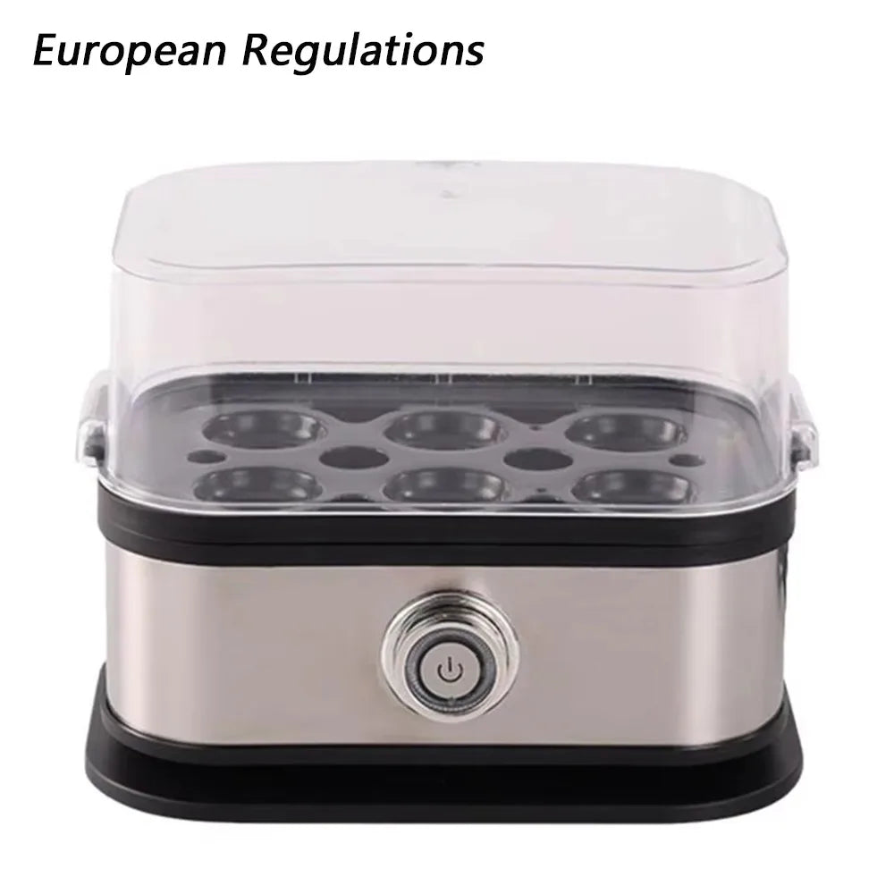 200W Smart Egg Cooker – 6-Egg Capacity with Auto Shut-Off & Stainless Steel