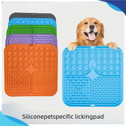 Silicone Lick Mat for Dogs & Cats | Slow Feeder with Suction Cups