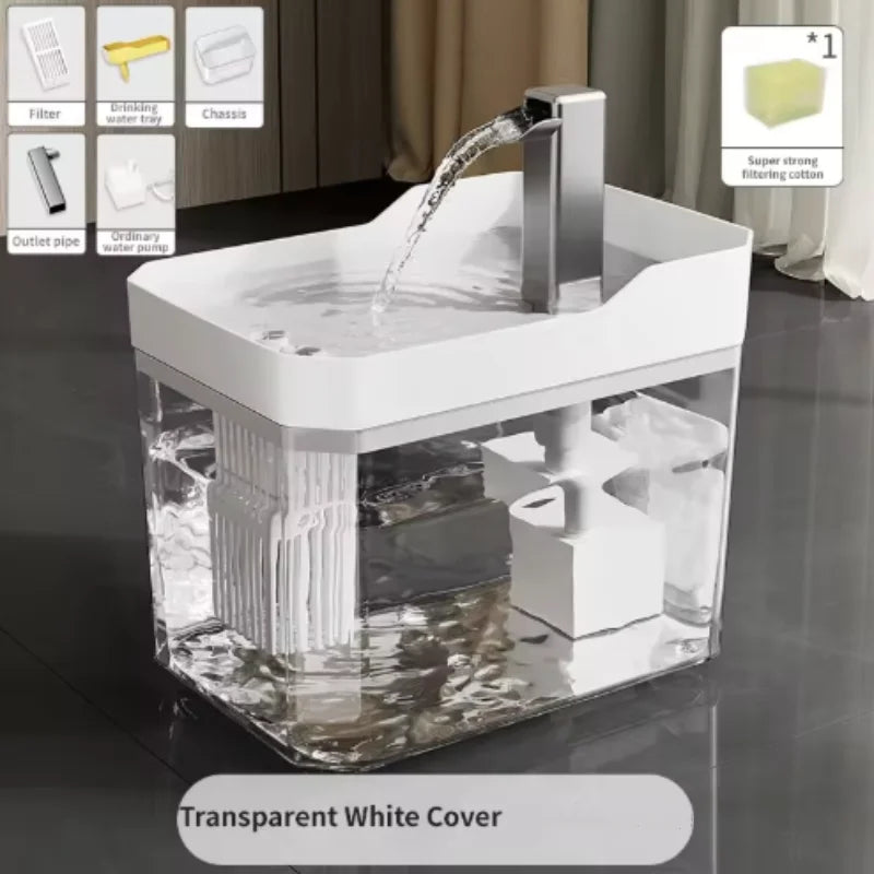USB Cat Water Fountain with Auto Filter & Anti-Dry Pump