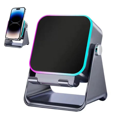5-in-1 Wireless Induction Speaker & Phone Holder – RGB Lights & HIFI Surround Sound