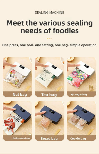 Rechargeable Mini Bag Sealer with Cutter & Magnet