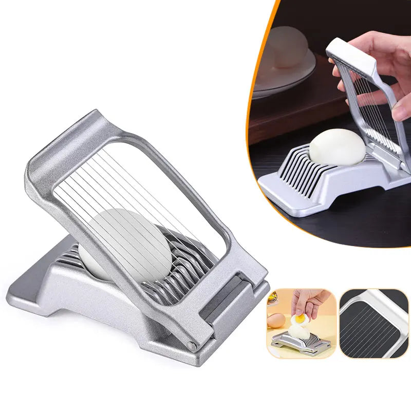Heavy Duty Aluminium Egg Slicer — Multi-Use Fruit & Egg Dicer